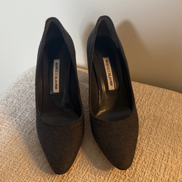Manolo Blahnik Dark Gray Heels - Picture 2 of 6